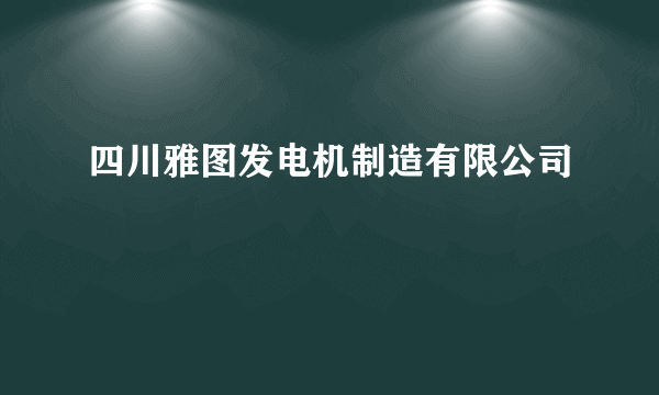 四川雅图发电机制造有限公司