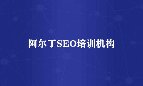 阿尔丁SEO培训机构