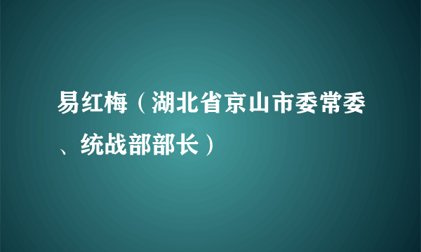 易红梅（湖北省京山市委常委、统战部部长）