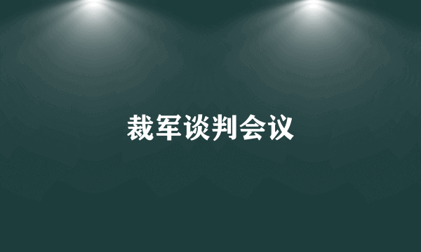 裁军谈判会议