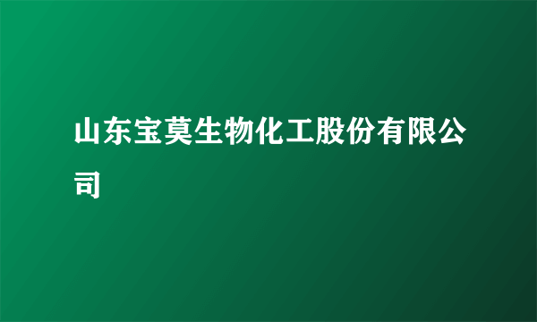 山东宝莫生物化工股份有限公司