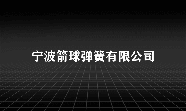 宁波箭球弹簧有限公司