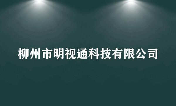 柳州市明视通科技有限公司