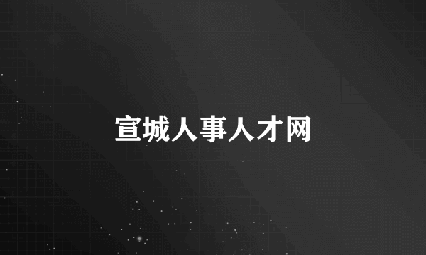 宣城人事人才网