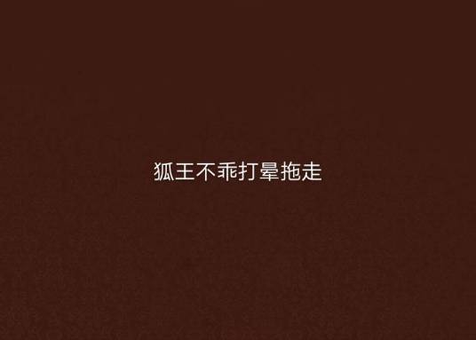 狐王不乖打晕拖走