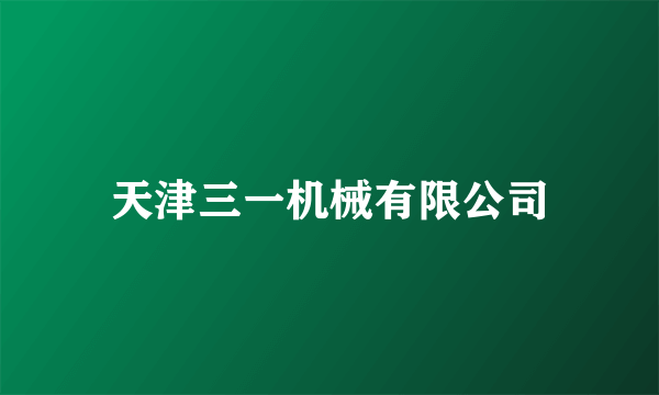 天津三一机械有限公司