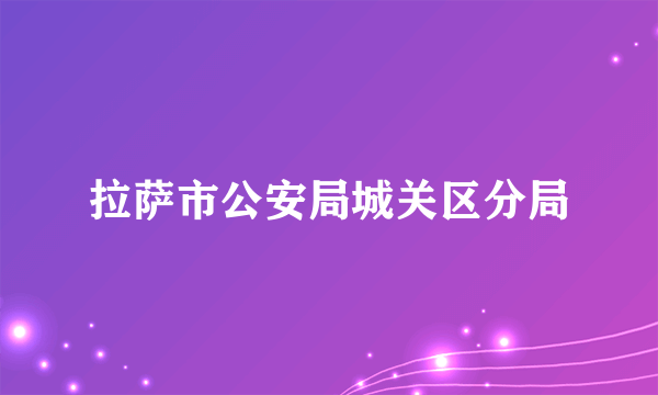 拉萨市公安局城关区分局