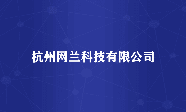 杭州网兰科技有限公司
