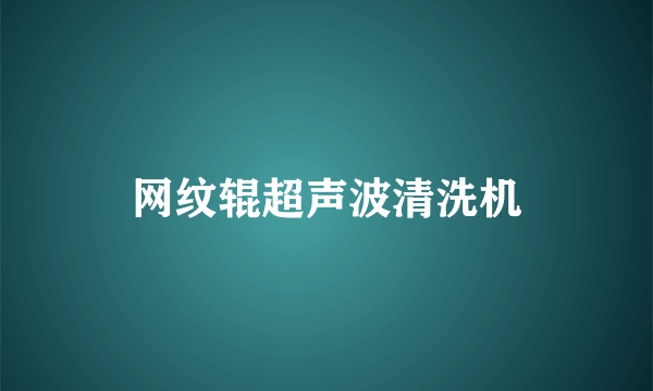 网纹辊超声波清洗机