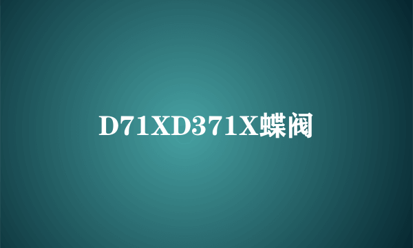 D71XD371X蝶阀