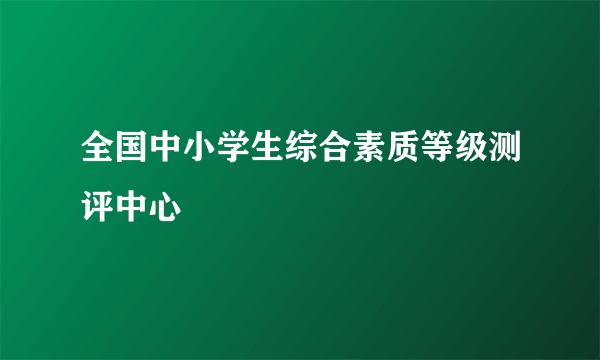 全国中小学生综合素质等级测评中心