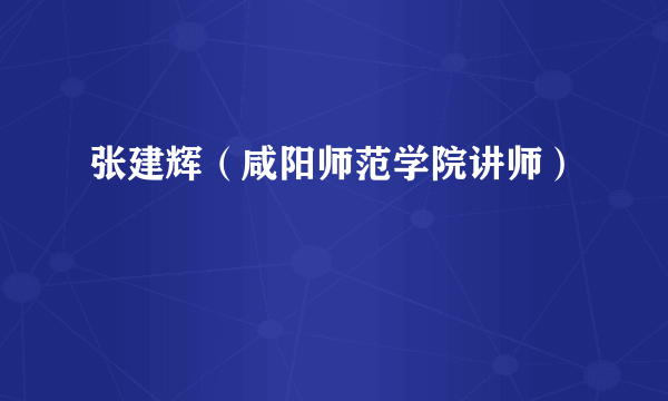 张建辉（咸阳师范学院讲师）