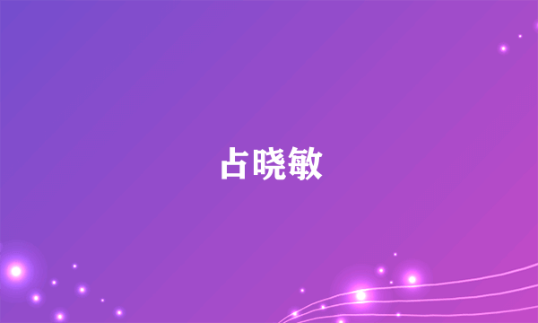 占晓敏