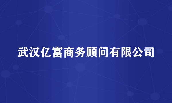 武汉亿富商务顾问有限公司