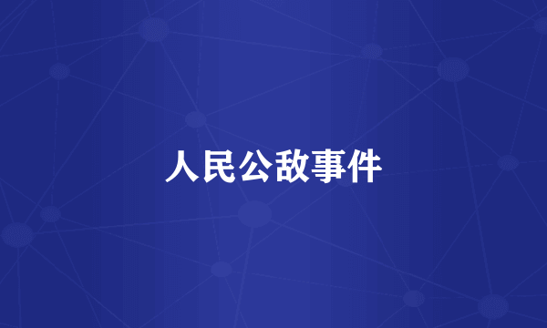 人民公敌事件
