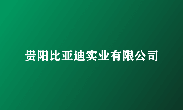 贵阳比亚迪实业有限公司