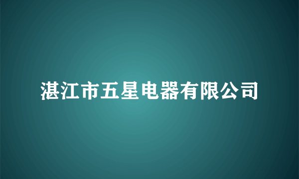 湛江市五星电器有限公司