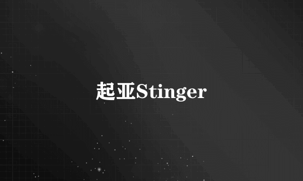 起亚Stinger