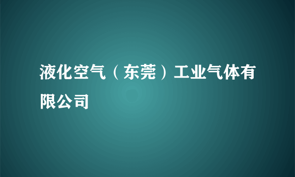 液化空气（东莞）工业气体有限公司