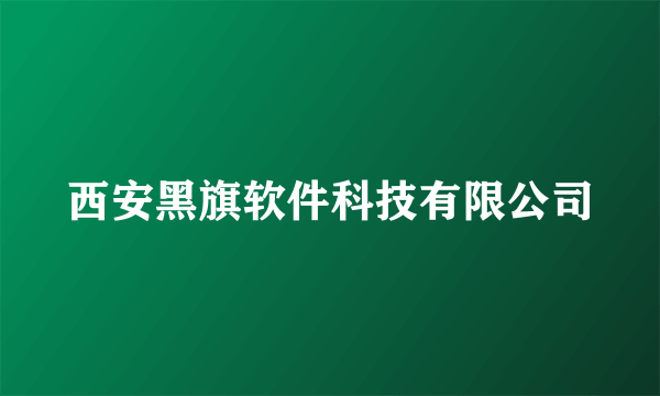 西安黑旗软件科技有限公司