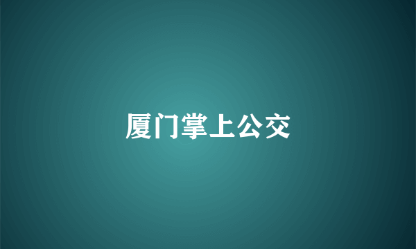 厦门掌上公交