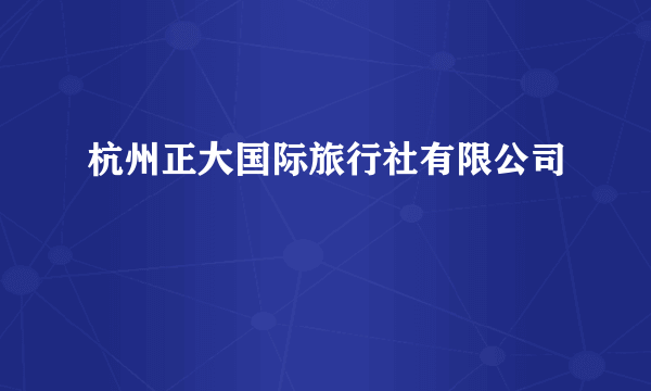 杭州正大国际旅行社有限公司
