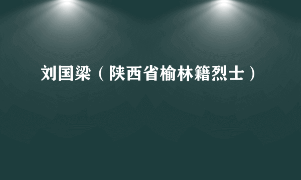 刘国梁（陕西省榆林籍烈士）