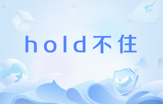 hold不住（网络用语）