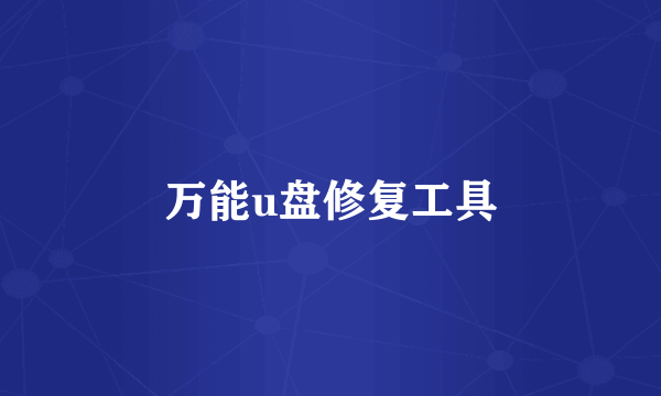 万能u盘修复工具