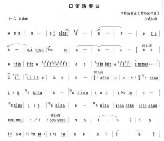 苗岭的早晨(白诚仁创作曲目)