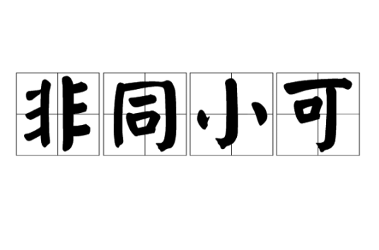 非同小可（汉语成语）
