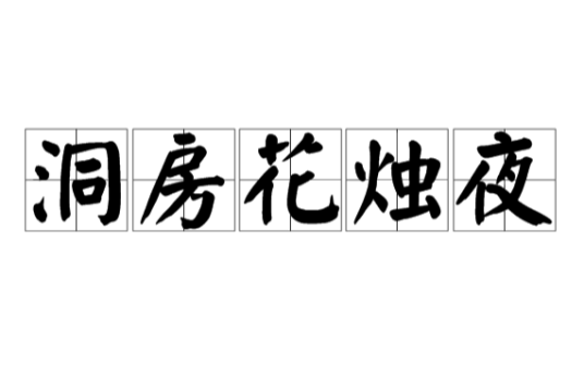 洞房花烛夜（出自《容斋随笔》的汉语成语）
