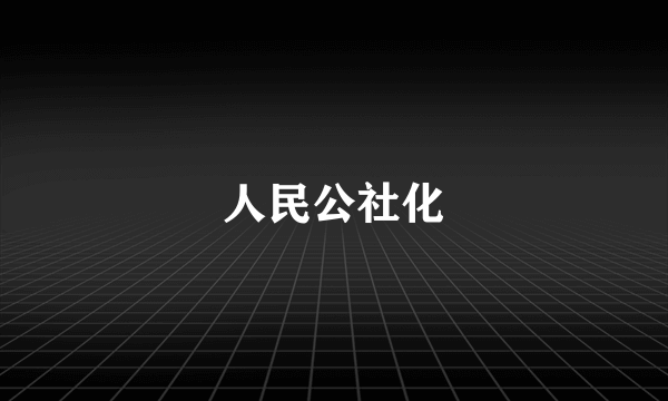 人民公社化