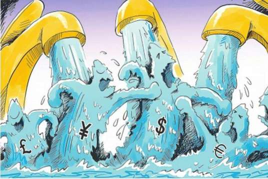 货币贬值（单位货币价格下降）