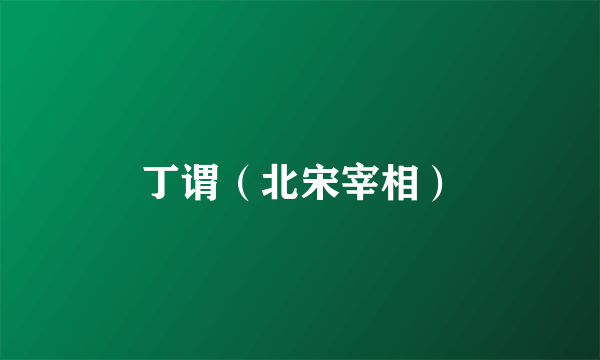 丁谓(北宋宰相)