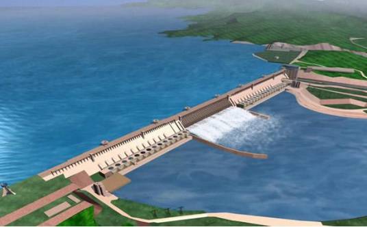 水力发电(蕴藏于水体中的位能)