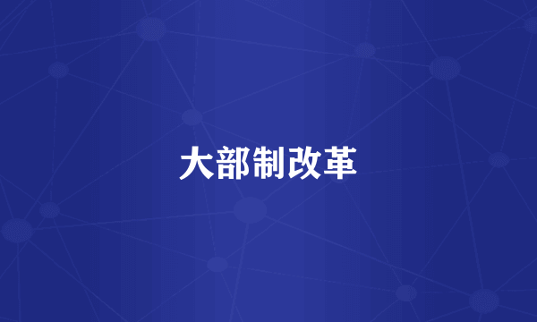 大部制改革