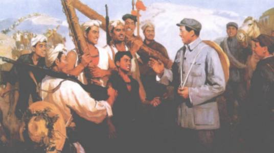 铜墙铁壁（张自薿创作的面布油画）