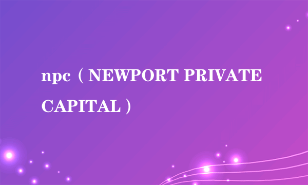 npc(NEWPORT PRIVATE CAPITAL)