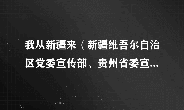 我从新疆来（新疆维吾尔自治区党委宣传部、贵州省委宣传部出品的电视剧）