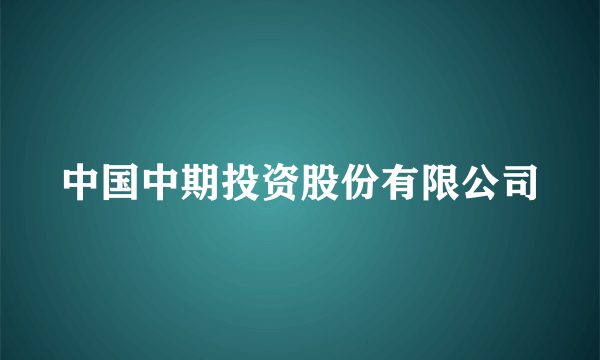 中国中期投资股份有限公司