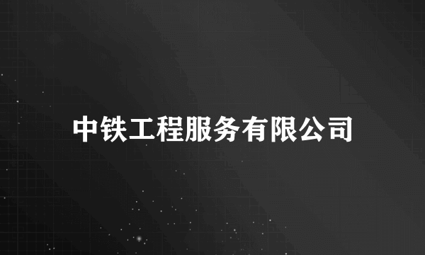 中铁工程服务有限公司