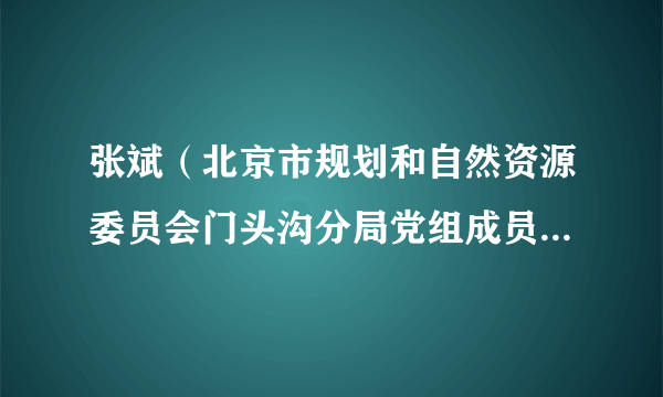 张斌(北京市规划和自然资源委员会门头沟分局党组成员、副局长)
