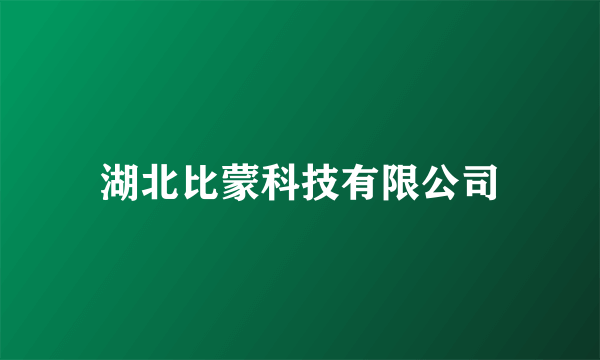 湖北比蒙科技有限公司