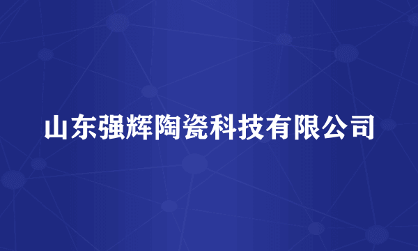 山东强辉陶瓷科技有限公司