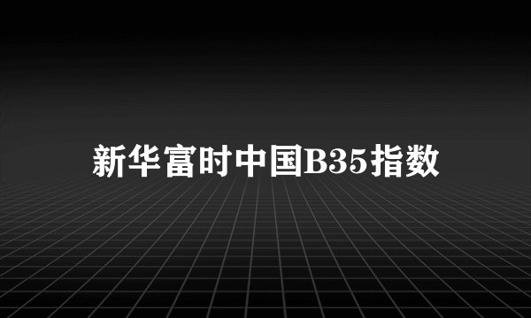新华富时中国B35指数