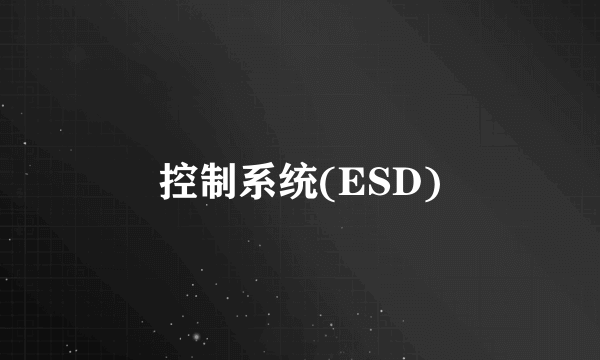 控制系统(ESD)
