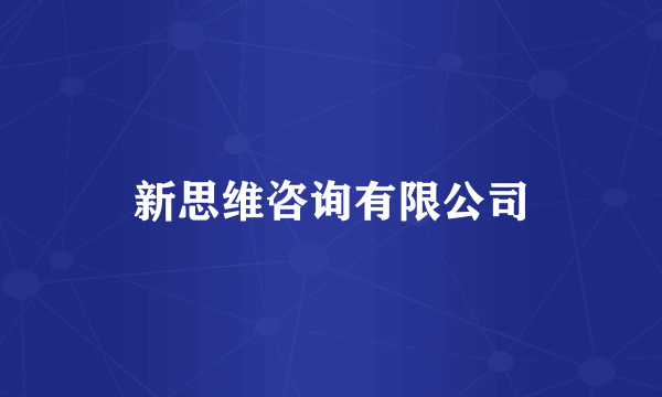 新思维咨询有限公司
