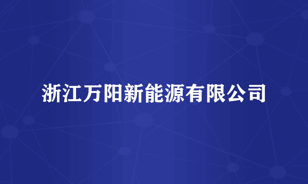 浙江万阳新能源有限公司
