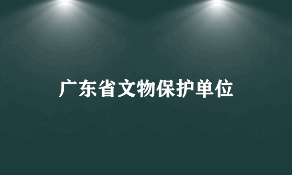 广东省文物保护单位